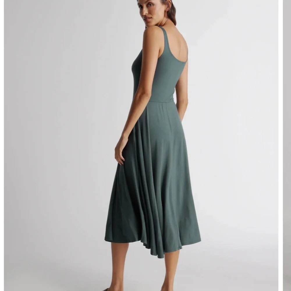 Quince Green Sleeveless Dress - Picture 2 of 4